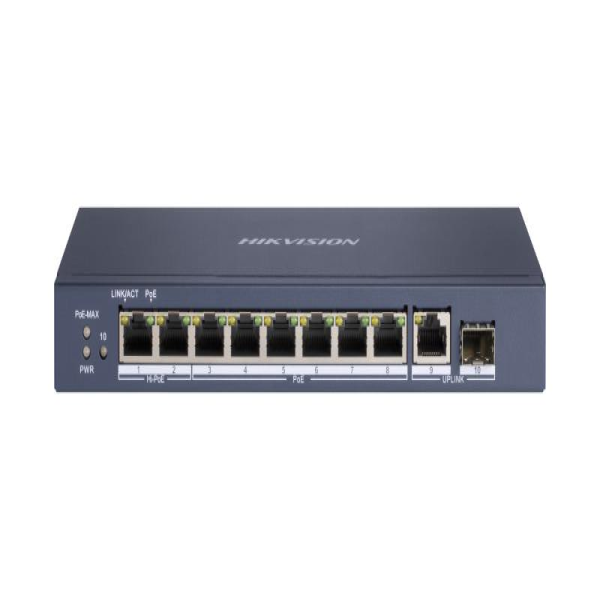 Switch mạng 8 cổng PoE , hỗ trợ HiPOE DS-3E0510HP-E