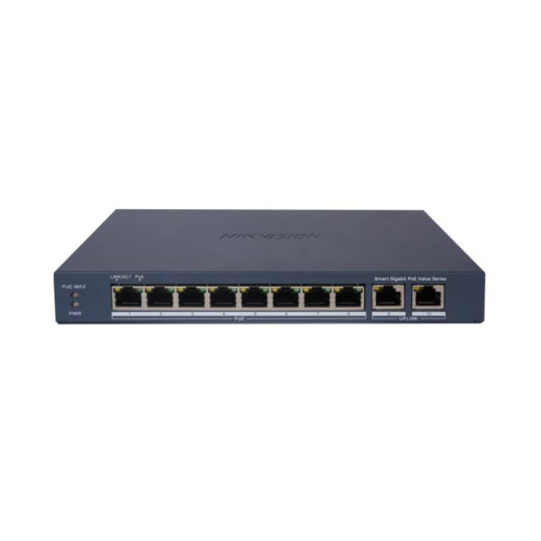 Switch mạng thông minh 8 cổng PoE Gigabit DS-3E1510P-EI/M