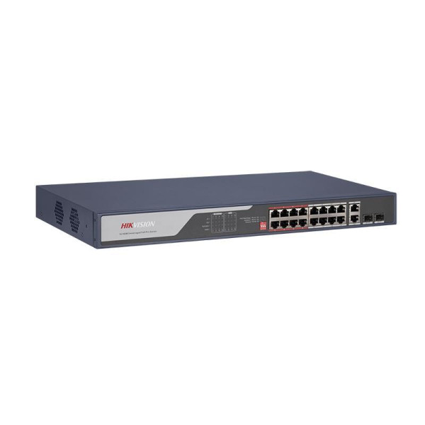 Switch PoE Không Quản Lý Hikvision DS-3E0326P-E(C) – 26 Cổng, 24 Cổng PoE, 2 Cổng Gigabit Combo