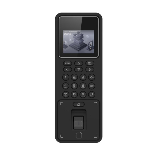 Máy chấm công, kiểm soát cửa bằng vân tay. Model: DS-K1T808MFWX-B. NSX: HIKVision. Mới 100%