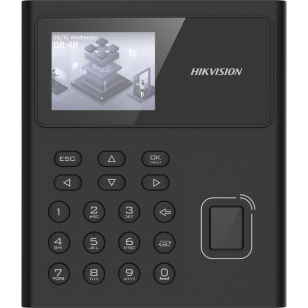 Máy Chấm Công & Kiểm Soát Cửa Hikvision DS-K1T8005MFWX-B – Vân Tay, Thẻ Mifare, Mật Khẩu