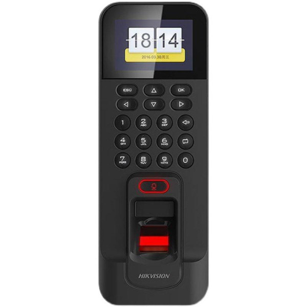 Máy chấm công, kiểm soát cửa bằng dấu vân tay. Model: DS-K1T804BF. NSX: HIKVision
